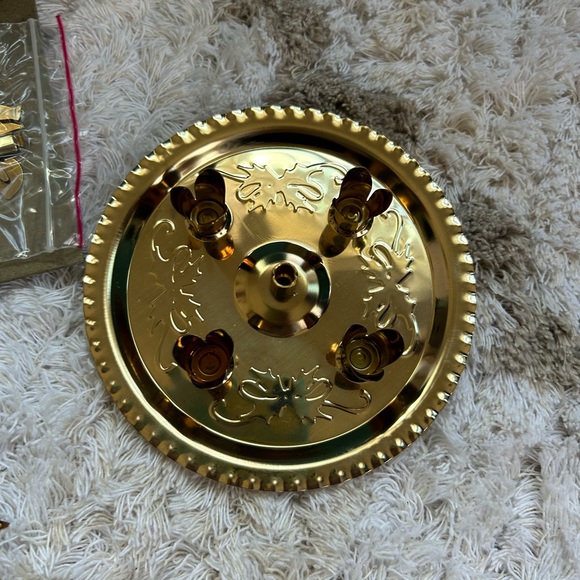 New in box Vintage Swedish Angel Party Chimes Christmas Decor Kitschy Gold MCM - Picture 5 of 11